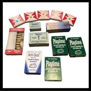 Old School Art And Office Supplies Stars Chalk